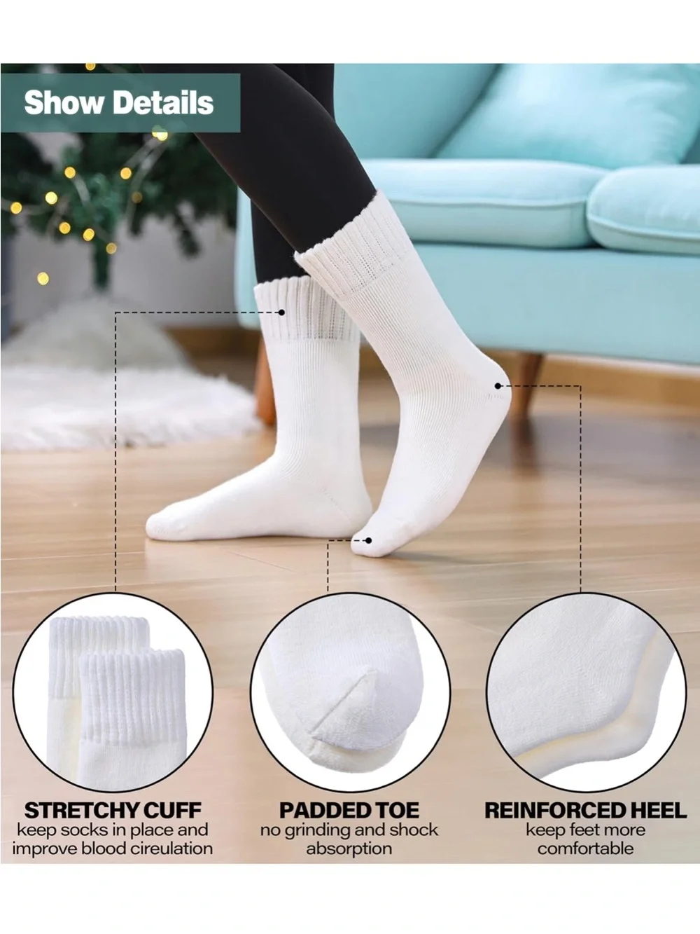Thermal Winter Socks Extra Thick Insulated Heated Ski Crew Boot Unisex
